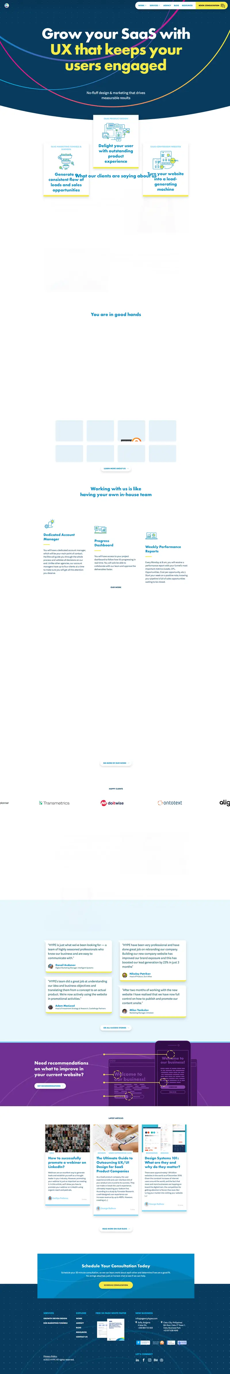 Growth & Conversion Driven Digital Agency for B2B Companies — SaaS/Software Product website design screenshot