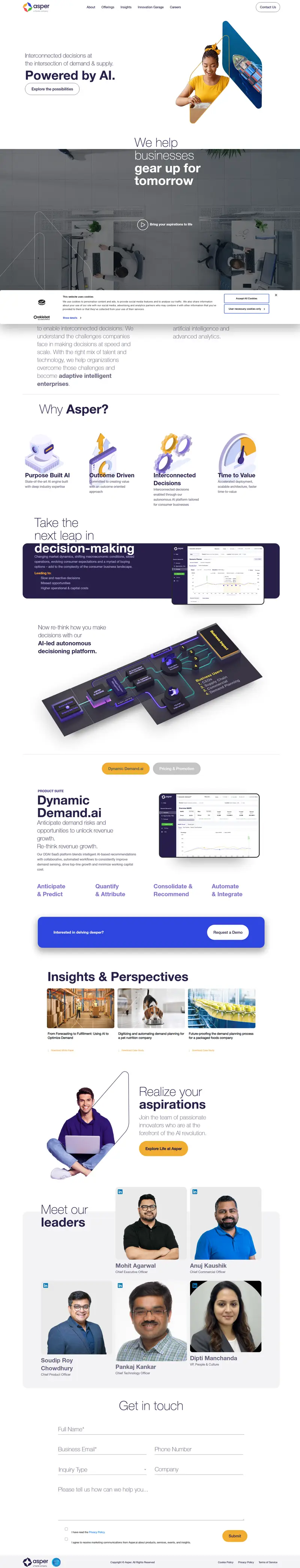 Asper — SaaS website design screenshot