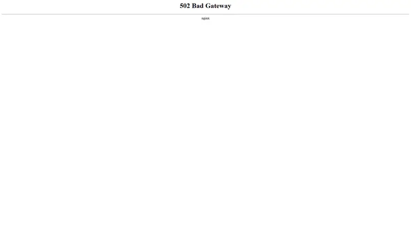 502 Bad Gateway website screenshot