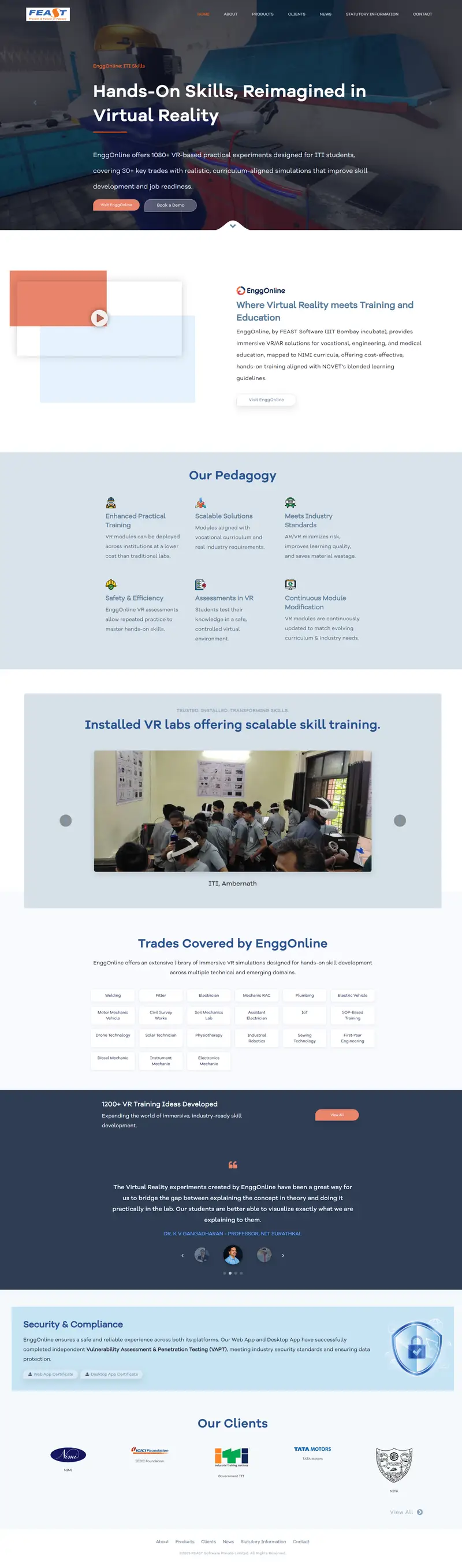 FEAST Software — SaaS/Software Product website design screenshot