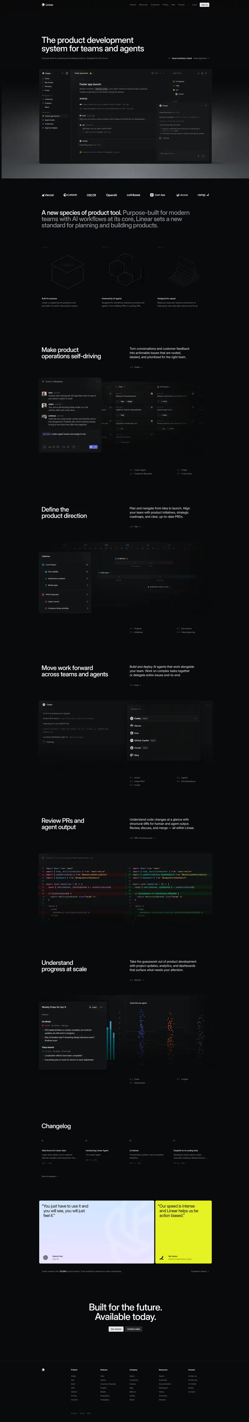 Linear – The system for product development — SaaS/Software Product website design screenshot