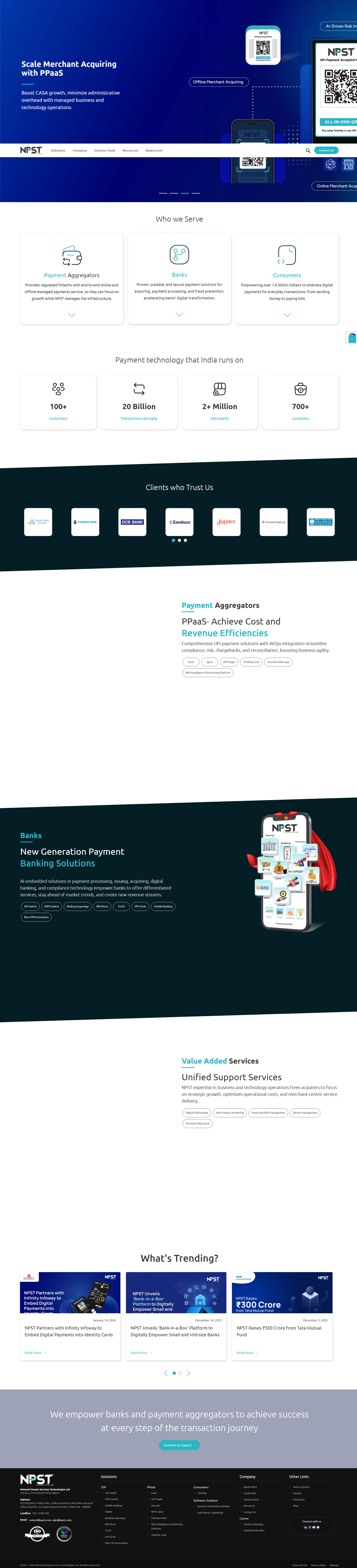 Home - NPST — SaaS website design screenshot