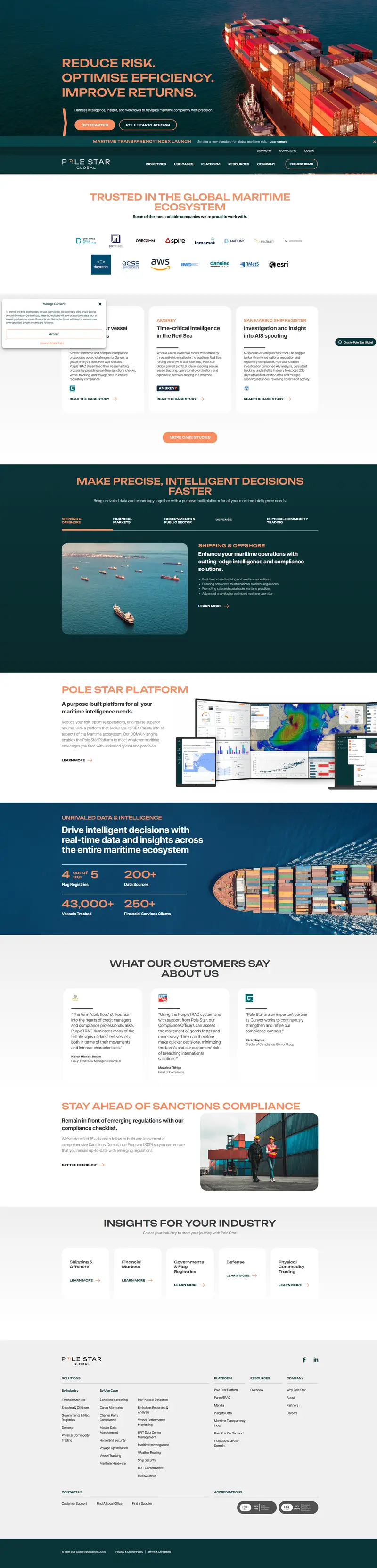 Home - Pole Star Global — SaaS website design screenshot