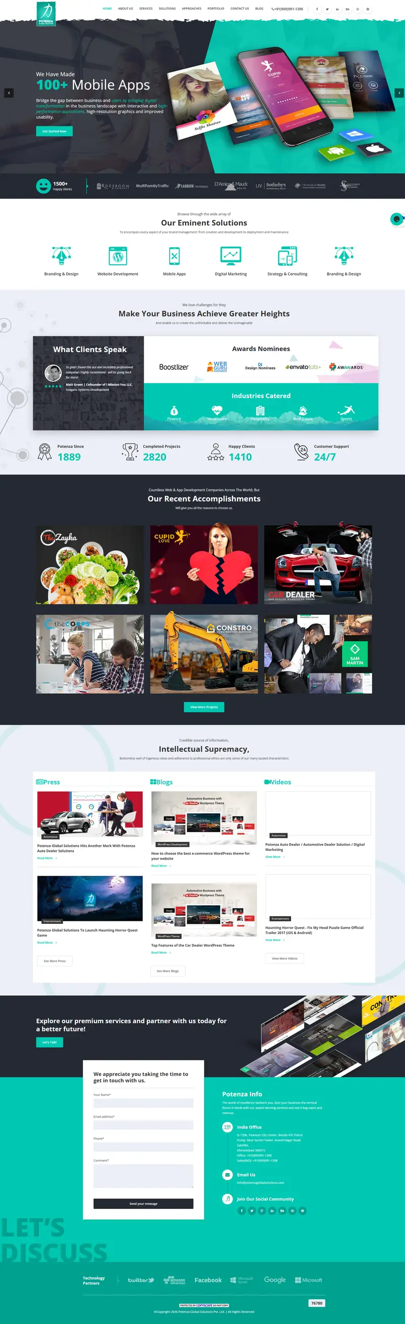 Outsourcing Software | Web Design & Development Company — Services website design screenshot