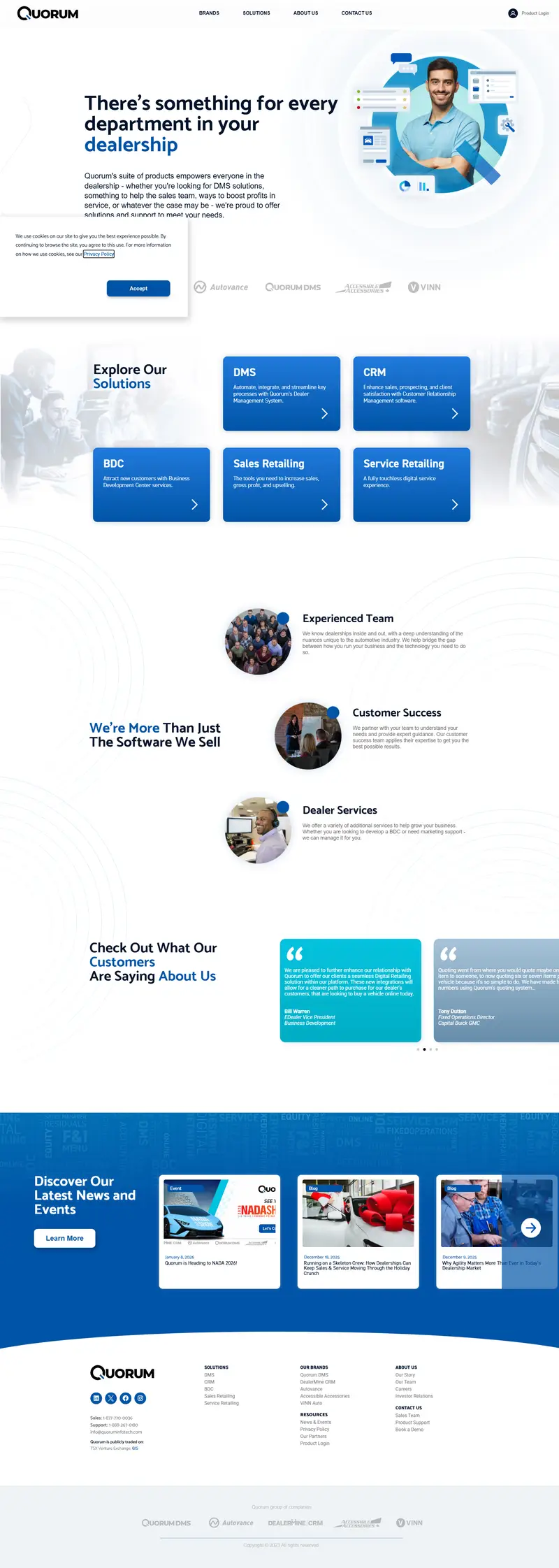 QuorumInfoTech - Quorum Information Technologies Inc. — SaaS website design screenshot