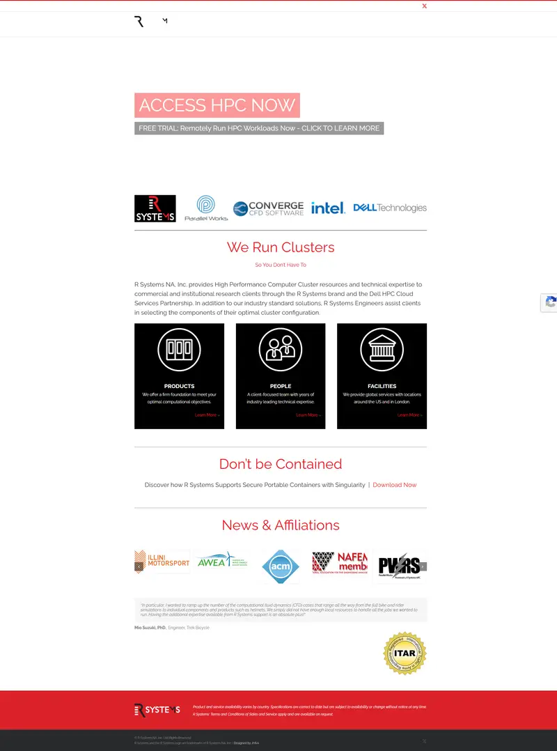 R Systems NA Inc – Powering Innovation — SaaS/Software Product website design screenshot