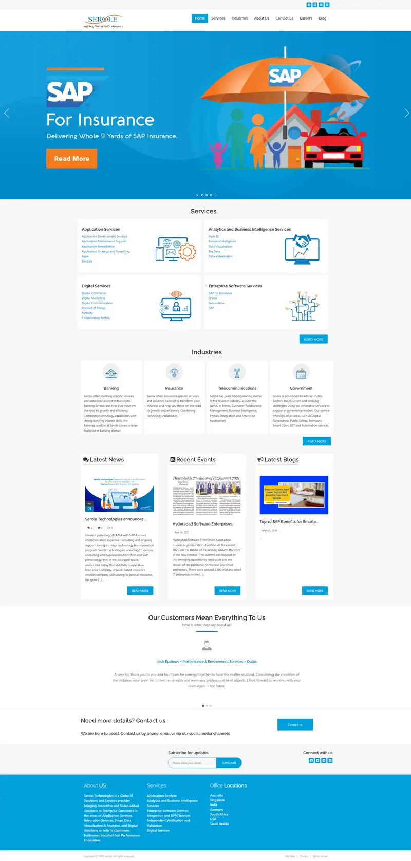 IT Services and Solutions | Enterprise IT Consulting Services Offerings — Services website design screenshot