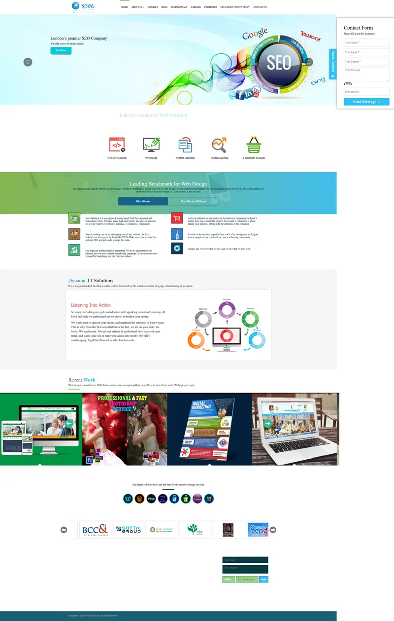 Sovainfotech | Sovainfotech.com — SaaS/Software Product website design screenshot