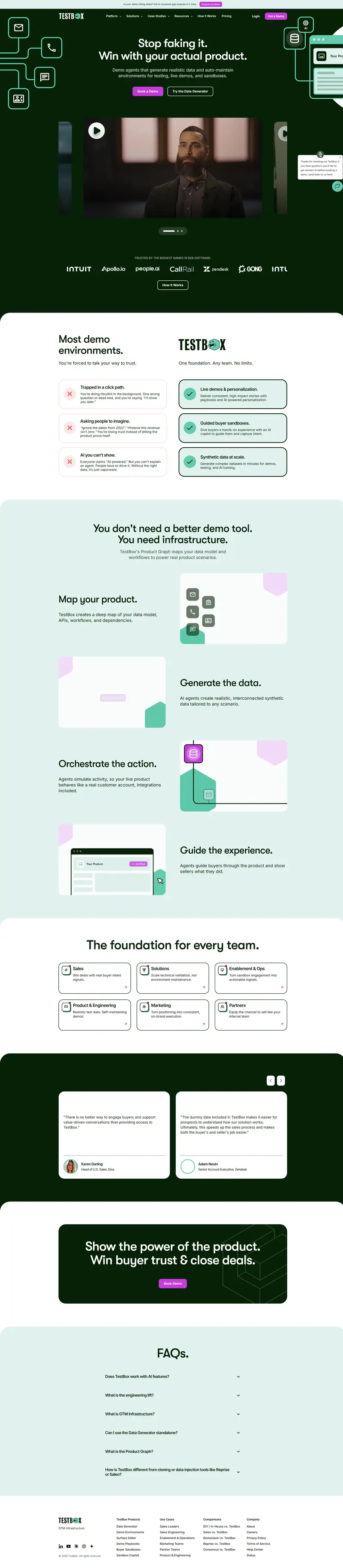 TestBox - Demo and POC Automation Software | Home | TestBox website screenshot