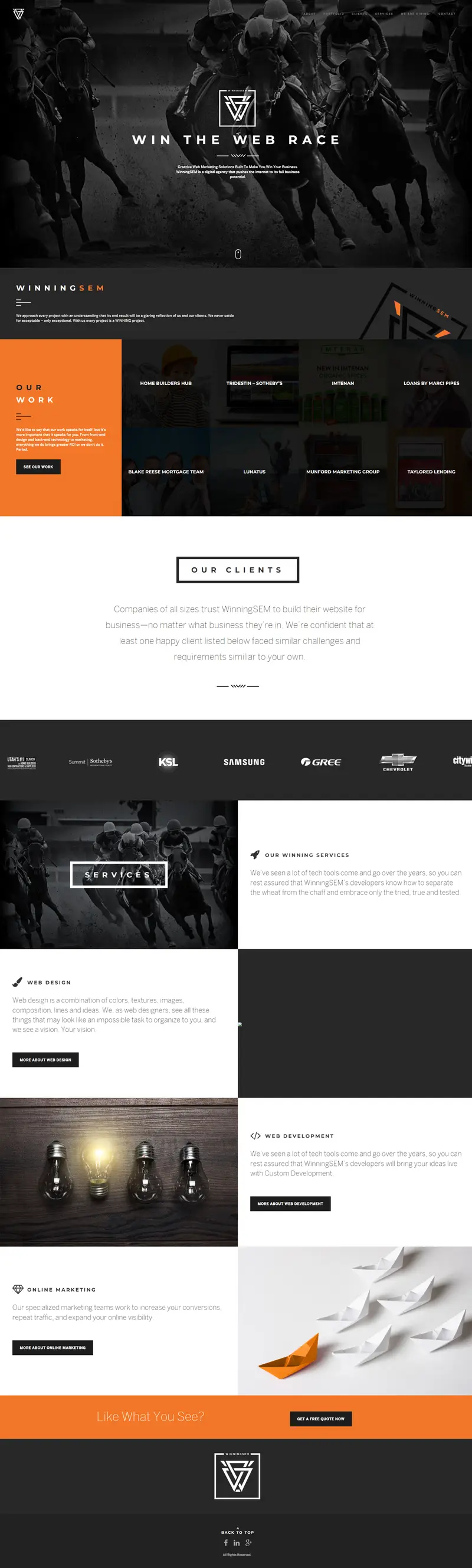 Utah Web Sites Design & Development - WinningSEM — SaaS/Software Product website design screenshot