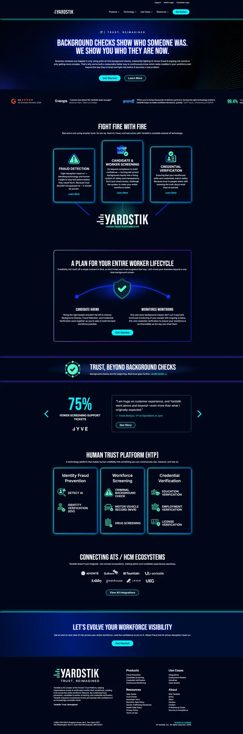 Yardstik – Trust, Reimagined website screenshot